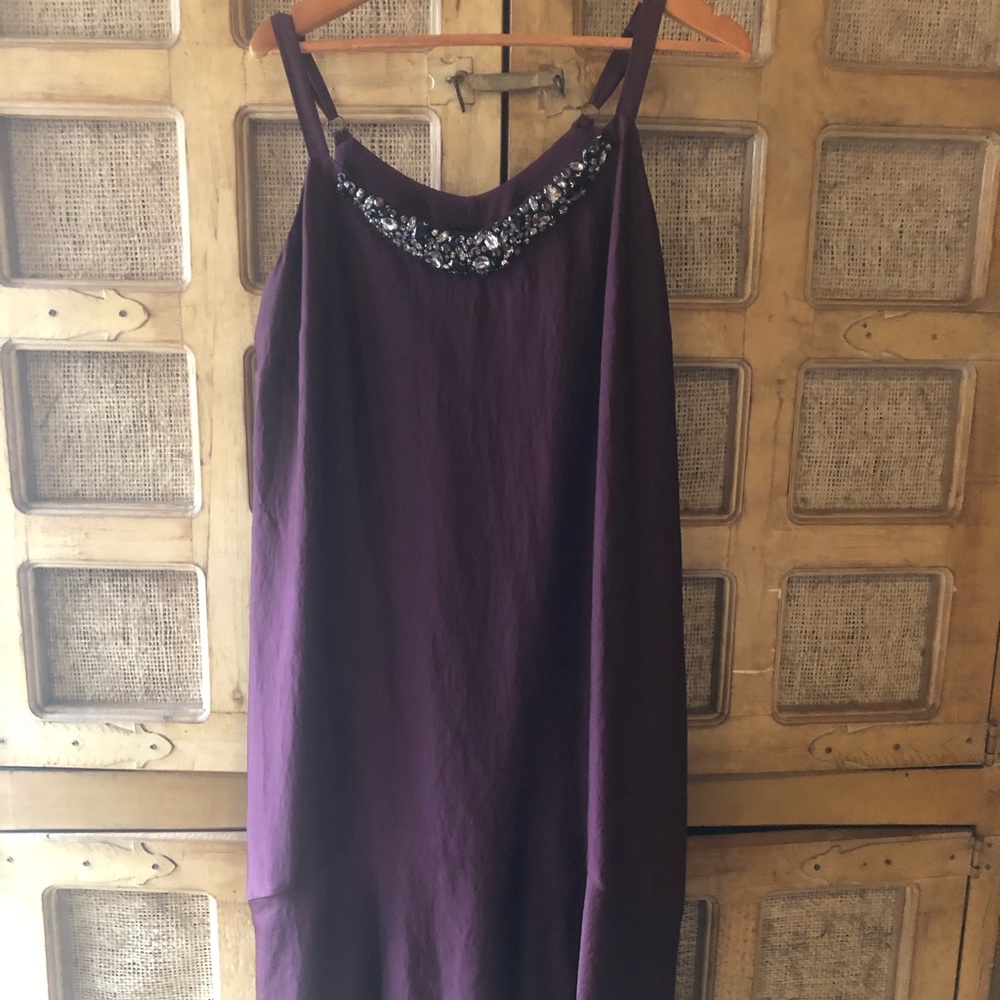 Lane Bryant  Maroon/purple silk festive dress